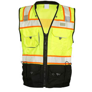 Chaleco reflectante de seguridad de alta visibilidad, impermeable, a prueba de viento, transpirable, de lona, de poliéster, OEM, personalizado, recién llegado - Product Image 5