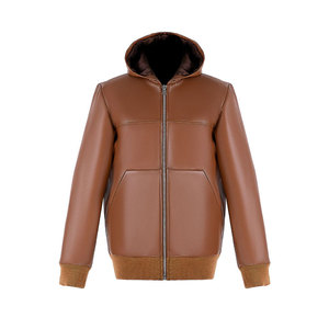 Sweat à capuche en cuir de qualité supérieure avec doublure douce au toucher et design extérieur poli, look moderne, sensation confortable, écologique et léger - Product Image 1