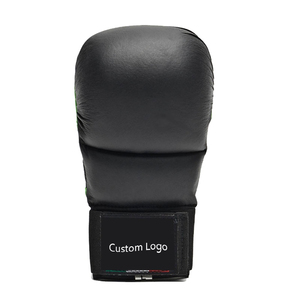 Guantes de Taekwondo de medio dedo con logotipo personalizado, guantes de combate y kickboxing de punto de semicontacto hechos de cuero - Product Image 2