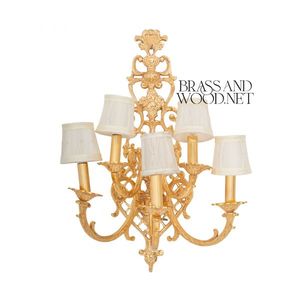 Applique Murale Classique en Laiton Doré (5 Bras) - Product Image 1