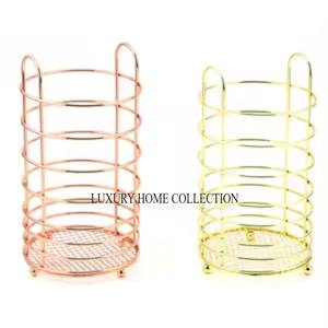 Exclusive hot-selling metal <b>cutlery</b> holder with a luxurious handcrafted finished and spacious compartments for elegant storage - Product Image 6