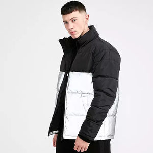 Hot <b>Sale</b> Premium Quality Men's Super Thick Stand Winter Jacket Waterproof Puffer Coat <b>Zipper</b> Custom Logo Woven Cotton Woven - Product Image 5