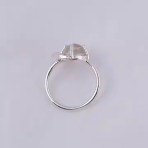 Última banda de plata cabujón con diseño de Luna banda apilable para anillos de compromiso utilizados con diamantes cultivados en laboratorio para regalo de boda - Product Image 5