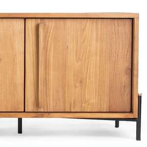 Meuble TV en noyer massif recyclé avec rangement pour salon, meuble multimédia de haute qualité, mobilier pour hôpital, 10 pièces - Product Image 3