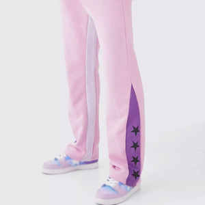 Customized Printing Tech Fleece Flared Tracksuit for Men Winter 100% Cotton Breathable Lightweight Long Sleeves Embroidery - Product Image 5