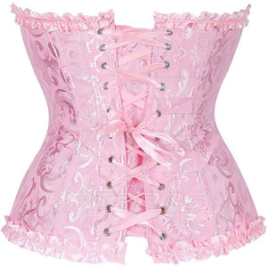 Best Selling Low MOQ Breathable Medium Control <b>Leather</b> Over Bust Corset Latest Style Solid Color - Product Image 3