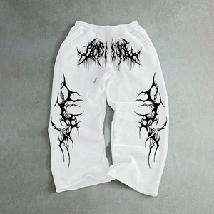 Pantalones Deportivos Grises Holgados de Alta Calidad para Hombre, Cintura Media, Forro Polar de Poliéster, Pantalones Casuales para Correr, Ecológicos - Product Image 1