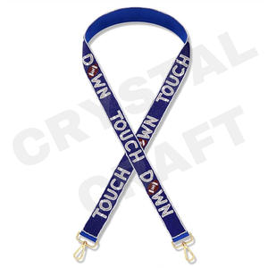 Go CATS, correas personalizadas para bolso con cuentas de semillas de oro blanco, 'Hook Em Horns', accesorio de moda, correa para monedero con cuentas - Product Image 4