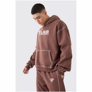 Sudadera con capucha de algodón orgánico 100% para hombre, ropa de calle de gran tamaño gruesa de alta calidad, Sudadera con capucha de patrón sólido - Product Image 4