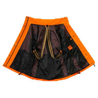Op maat gemaakte Hunter's Orange Blaze Upland jas, softshell, winddicht, ademend, waterdicht, rits, turtleneck, printpatroon voorzijde