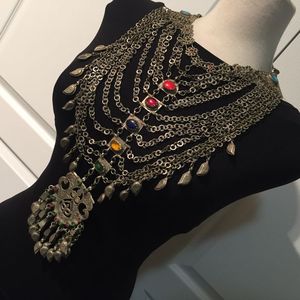 Conjunto de joyería especial para mujer afgana, diamantes de imitación de cristal, adornos colgantes de moda, artesanía de acero inoxidable para fiesta islámica - Product Image 5