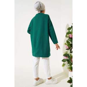 Hauts actifs vert émeraude avec design de tunique à col montant - Product Image 3