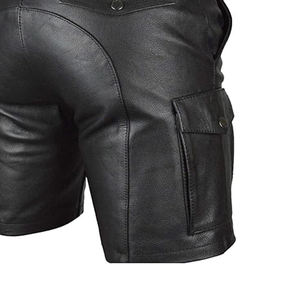 Manufacturing Latest Design Customized Logo <b>Men</b> Fashion <b>Shorts</b> / 100% Genuine <b>Leather</b> Made <b>Men</b> Fashionable Casual <b>Shorts</b> - Product Image 6