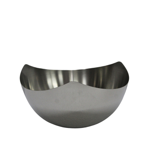Cuenco para servir comida de Color plateado redondo de acero inoxidable de forma redonda para cocina y Decoración de mesa cuenco hecho a mano - Product Image 5