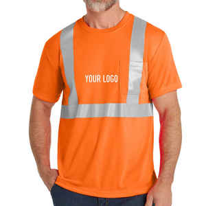 Camisa de seguridad de alta visibilidad para hombre más vendida ropa de trabajo de algodón de manga corta reflectante personalizada a prueba de agua - Product Image 1