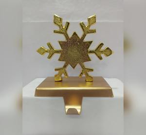 Soporte de calcetín de Navidad de metal de primera calidad al por mayor con diseño de Reno dorado completo para decoración navideña - Product Image 2