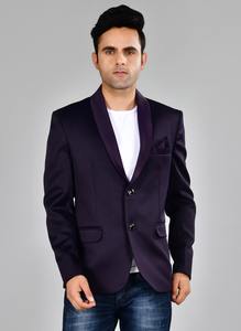 Blazer violet moderne à simple boutonnage pour tenues professionnelles et semi-casual, disponible pour l'exportation – Prix compétitif - Product Image 2