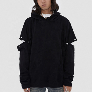 Sudadera con Capucha Personalizada 100% Algodón, 300 Gsm, Transpirable, Ecológica, de Corte Holgado para Hombre, Estilo Urbano, con Bordado y Patrón Sólido - Product Image 6