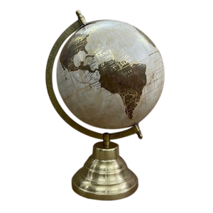 Highly decorative antique globe made of sturdy metal with aesthetic base perfect for traditional <b>space</b> styling or <b>gifting</b> - Product Image 6