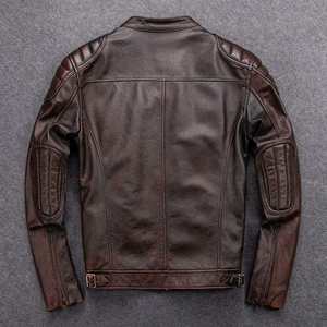 Venta caliente chaqueta de cuero de vaca genuina para los hombres al por mayor más tamaño disponible de calidad superior prendas de vestir exteriores de moda - Product Image 5