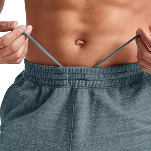 <b>Men's</b> Casual <b>Shorts</b> 100% Cotton Solid Lightweight Design Comfortable Breathable Eco-Friendly <b>Elastic</b> <b>Waist</b> - Product Image 5