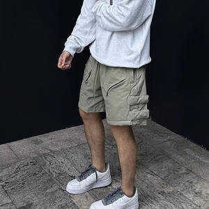 Pantalones cortos Cargo deportivos de verano de algodón de alta calidad para hombre, tamaños personalizables, colores, cintura elástica, estilo informal inteligente, transpirable - Product Image 2