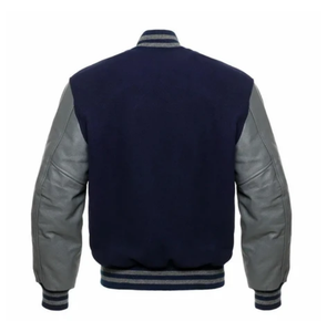 Producto superior 100% Calidad Mejor material Mujer y hombre Chaqueta universitaria de lana Mangas de cuero CollegeBaseballjacket para hombres - Product Image 5