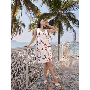 Robe évasée sans manches au-dessus du genou pour femmes - Product Image 2