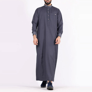 2025 traditionnel musulman élégant islamique Thobes en gros personnalisé Thobe coton respirant cheville longueur Ramadan Eid poignets - Product Image 1