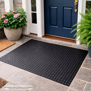 Pavimento in Gomma a Cerchi 1,20x10 Metri 3 mm. De Grosor Colore Nero. Uso Domestico - Product Image 5