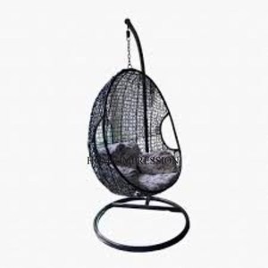 Black Color Powder Coated Heavy Duty <b>Metal</b> Swings With Reliable Structure and a Touch of Elegance for Outdoor <b>Garden</b> Seating - Product Image 5