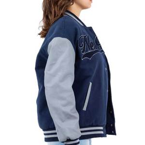 2025 vente en gros femmes université veste surdimensionné mode Baseball Letterman veste Logo personnalisé collège Style décontracté Streetwears - Product Image 2