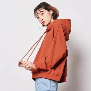 Sweat-shirt à col rond surdimensionné 100% coton de haute qualité et haut court pour femmes Style Streetwear pour l'hiver - Product Image 5