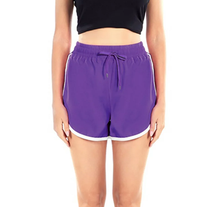Custom Logo High-Waist Women's Gym Fitness Yoga Shorts Seamless Spandex/Nylon Solid Pattern Elastic Waist Closure Four-Way - Product Image 1