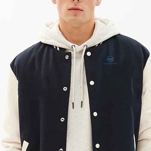 Veste de baseball en chenille brodée avec un design personnalisé, neuve, manches en cuir véritable, tissu en laine, décontractée, pour le collège - Product Image 4