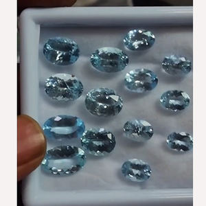 Lote de 14 Piezas de Aguamarina Natural de 8mm a 13mm, Corte Ovalado Facetado, 29.55 Quilates, Iroc Sales, Gemas Sueltas de Alta Calidad, US$237 - Product Image 2