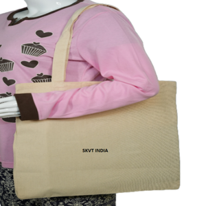 Wholesale 100%Cotton Canvas Tote <b>Bag</b> Eco-friendly Shopping <b>Bag</b> Large Capacity <b>Foldable</b> Women's Single Shoulder Out <b>Beach</b> <b>Bag</b> - Product Image 6