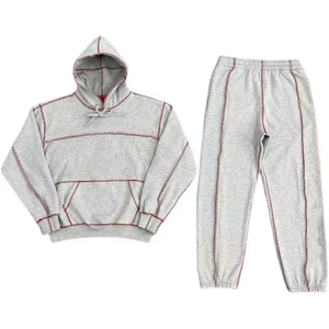 2025 venta al por mayor por encargo nuevo diseño de alta calidad a granel Puff impresión pesado Sweatsuit para hombres chándal de algodón - Product Image 1