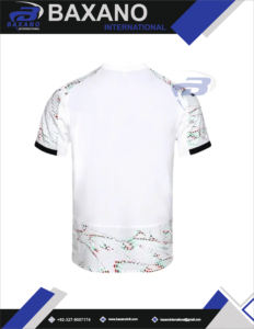 Camiseta de Fútbol Moderna con Estampado de Rayas, Transpirable, Ligera, de Secado Rápido, 100% Poliéster, Cuello en V, Personalizable para Equipos - Product Image 4