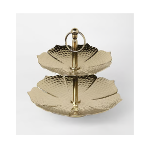 Base para Pastel de Latón de Primera Calidad, Diseño de Lujo de 2 Niveles, Artesanía de Alta Calidad, Artículo Decorativo para el Hogar y Hoteles - Product Image 4