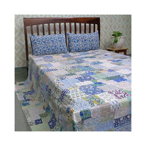 Derniers produits Bloc de main indien imprimé coton Patchwork Queen Size Kantha Quilt à vendre au prix le plus bas - Product Image 1
