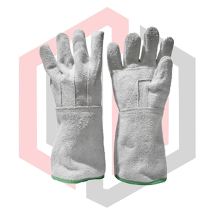 Gants de soudage en cuir lisse à manches courtes, résistants à la chaleur, au feu, antistatiques, pour Mig Tig Stick Forge BBQ, résistants aux déchirures, 11 oz tricotés - Product Image 1