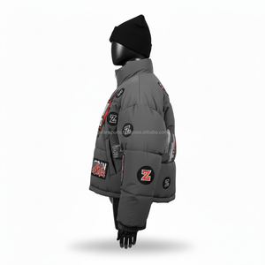 Women Premium Puffer <b>Jacket</b> 350GSM Soft Polyester Fabric Winter Coat Custom Logo Embroidery <b>Patch</b> Design Women Puffer <b>Jackets</b> - Product Image 3