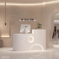 Comptoir de réception moderne sur mesure pour hôtel, bar, salon, restaurant, hôpital et supermarché - Matériel MDF, couleurs et dimensions personnalisables