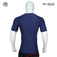Rashguard à manches courtes sublimé personnalisé pour le BJJ, chemises de compression unisexes - 73% polyester/27% élasthanne
