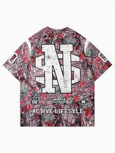 Maillot de football américain personnalisable taille XL unisexe respirant Rugby maille imprimé usine T-Shirt personnalisé court grande taille été - Product Image 2