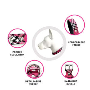 Colori personalizzati di lusso collare in pelle sintetica modello di tessuto genuino collare per cani per animali domestici forniture - Product Image 4