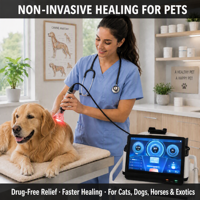Sistema de Terapia Láser Veterinaria PHOMED CureLight 650nm 810nm 980nm Clase IV para Rehabilitación Animal y Cuidado Clínico