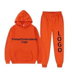 2024 New Tech ensemble de survêtement en polaire de couleur unie pour hommes Logo personnalisé taille XL pour l'entraînement d'hiver - Product Image 1