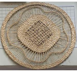 Plateau de service en osier le plus populaire fait à la main en jacinthe d'eau plateau décoratif de service rectangulaire avec poignée plateau de service en rotin - Product Image 3